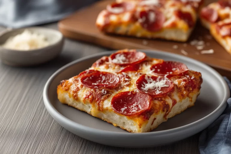 Detroit Style Pizza selber machen knusprig, käsig und unwiderstehlich